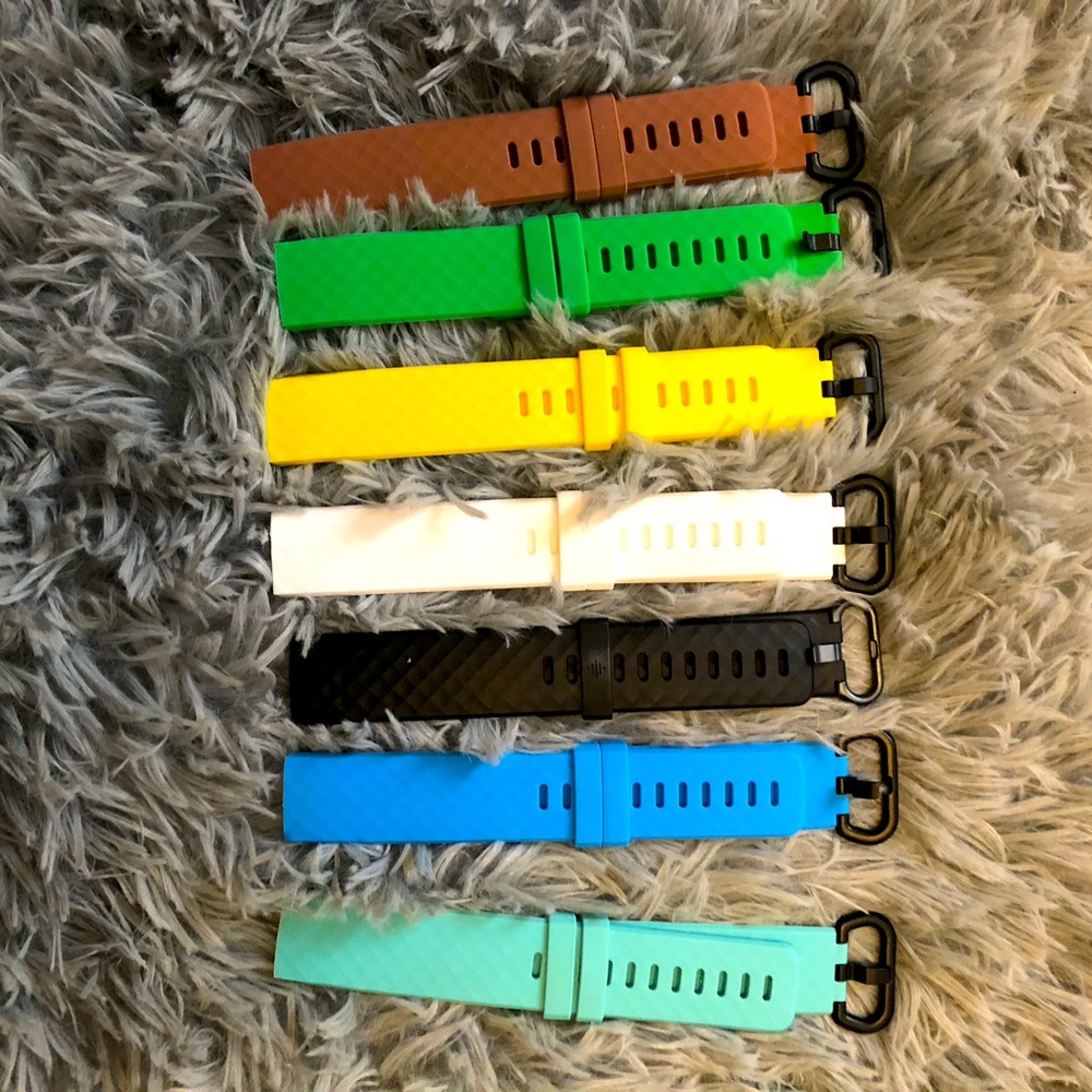 Set of 7 silicone fit bit bands